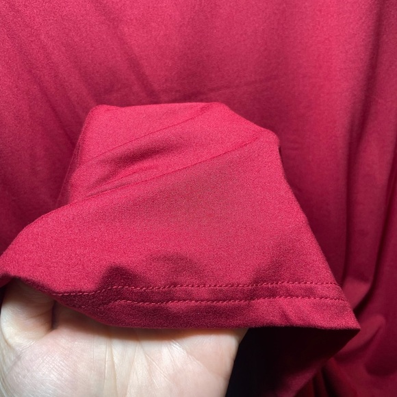 Showitty Women's Red V-Neck Long Sleeve Top - Picture 4 of 4